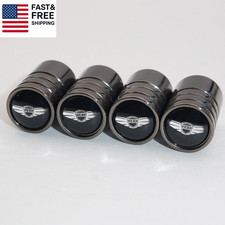 Genesis Black Chrome Auto Car Wheel Tire Air Valve Caps Stem Cover