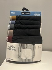 Men’s Marks & Spencer Blue 5 Pack Jersey Boxers / Underwear Size XL New
