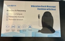 Vibration Back Massage Seat Cushion w/ Heat 8 Motors JJ-6011