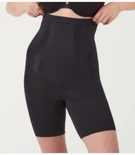 SPANX OnCore Sculpting High Waisted Mid Thigh Short Black, SS1915 Sz LARGE