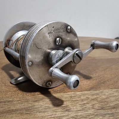 Vintage Fishing reel AGED Langley Streamlite Model 311 KB RARE USA