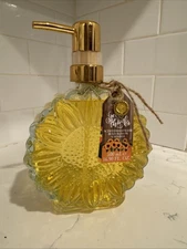 Asquith & Somerset Sunflower Hand Wash 16.9 oz Glass Bottle Thankful & Grateful