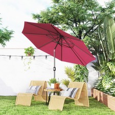 3(m) Parasol Patio Umbrella Outdoor Sun Shade with Tilt and Crank for Balcony