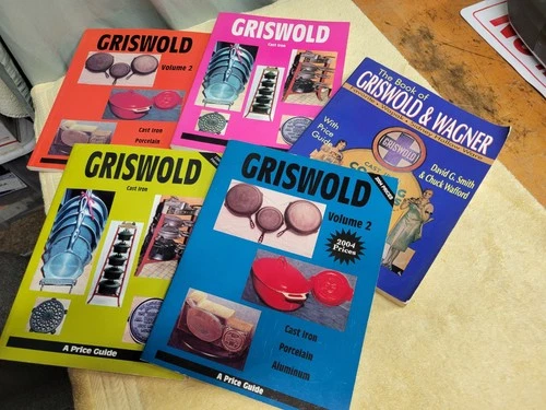 Vintage Lot Of 5 Griswold Cast Iron Skillet Price Guides Paperback