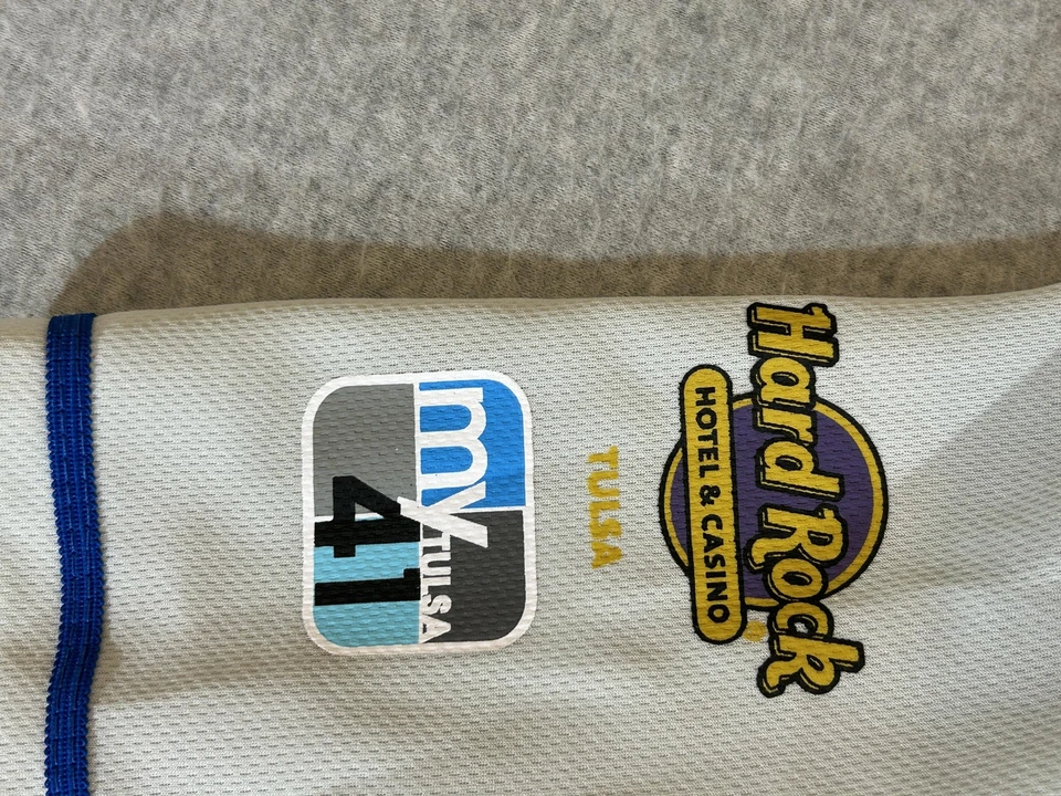 Camiseta deportiva Tulsa Drillers para hombre botón mediano MILB béisbol doble AA Bellinger 10 SGA Foto 3 de 4