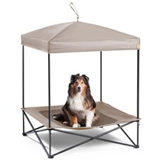 Piper Pop-Up Canopy Cot - Large Foldable Elevated Dog Bed with Waterproof Sha...