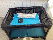 4moms Breeze Portable Playard with Basset, Easy One-Handed Setup