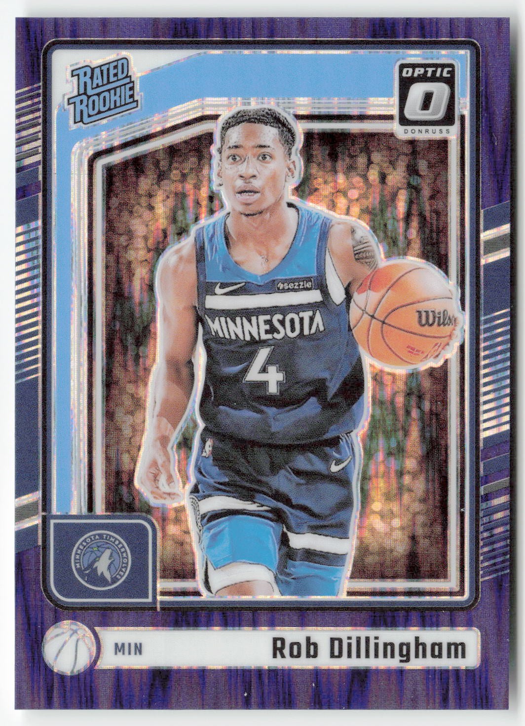 2024-25 Donruss Optic #259 Rob Dillingham Purple Shock