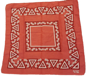 All Cotton Fast Color Pink Vintage Bandana Rodeo Biker