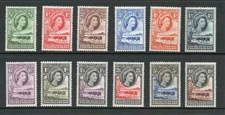 BECHUANALAND SG 143-153 QE II "CATTLE IN THE WATER " SET MNH