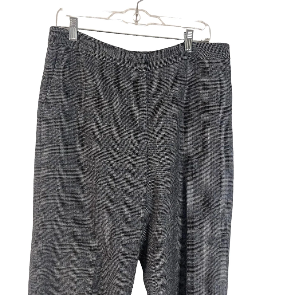 Pantalones Rafaella Vintage Para Mujer Talla 14P Lana a Cuadros Carrera Foto 2 de 4