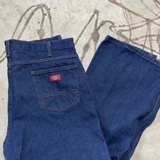 Dickies Construction Utility Dark Wash Denim Cotton Work Jeans Men's 38 x 30