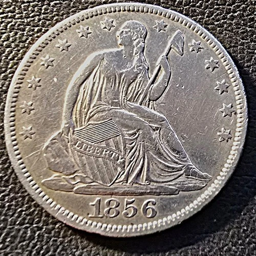 1856 Seated Liberty Half Dollar • Pre‑Civil War Silver • VF–EF • UK Rare