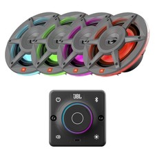 JBL AURA Bluetooth Compact Marine Stereo Receiver, 4x 6.5" 300W LED RGB Speakers