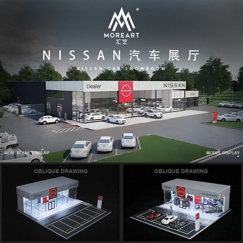 Diorama 1:64 Car Garage Model LED City Car Showroom Scene Display Building Model - Picture 26 of 102