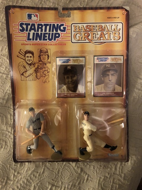NEW Starting Lineup Mickey Mantle & Joe DiMaggio Baseball Greats 1989 NEW IN BOX | eBay