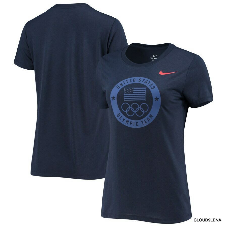 NWT Nike Women's Dri-Blend USOC Olympic Stealth Tee CN4487