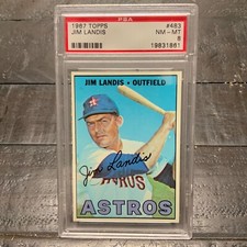 1967 Topps Jim Landis #483 *Astros* PSA 8 NM-MT