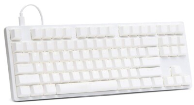 Drop ENTR Mechanical Tenleyless Keyboard, Anodized Aluminum Case, Silver/White