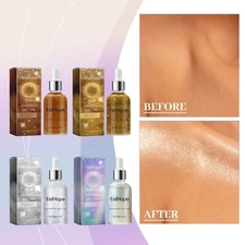 4color Body Shiny Oil Moisturizing Long Lasting Body Luminizer Face Brightening
