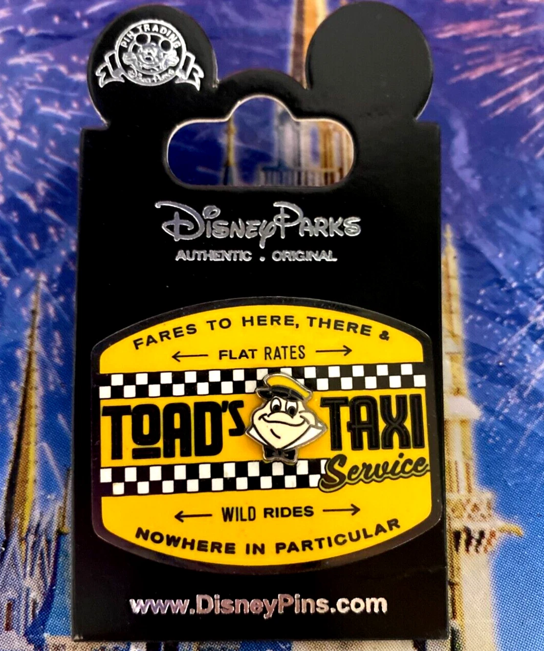 🚕 Disney Mr. Toads Taxi Service Pin Wild Rides Mr. Toad Here There Nowhere Pin