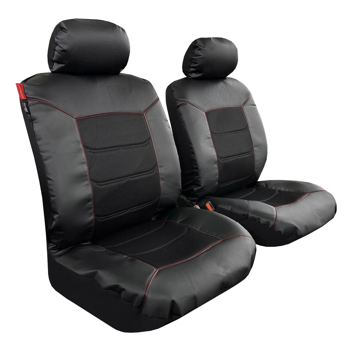 Fitted leather top seat covers