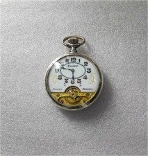 Antique Hebdomas 16s Swiss made Exposed Balance wheel Solid Silver pocket watch