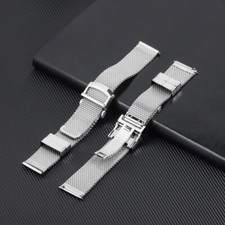 High Grade Milanese Stainless Steel Watch Strap Pilot Quick Release Band 20/22mm