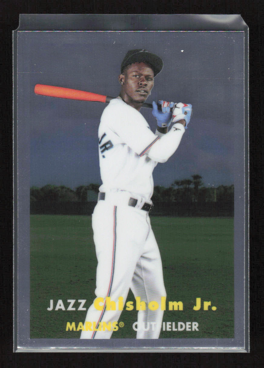 2024 Topps Chrome Lids x Mitchell & Ness #5 Jazz Chisholm Jr. Miami Marlins