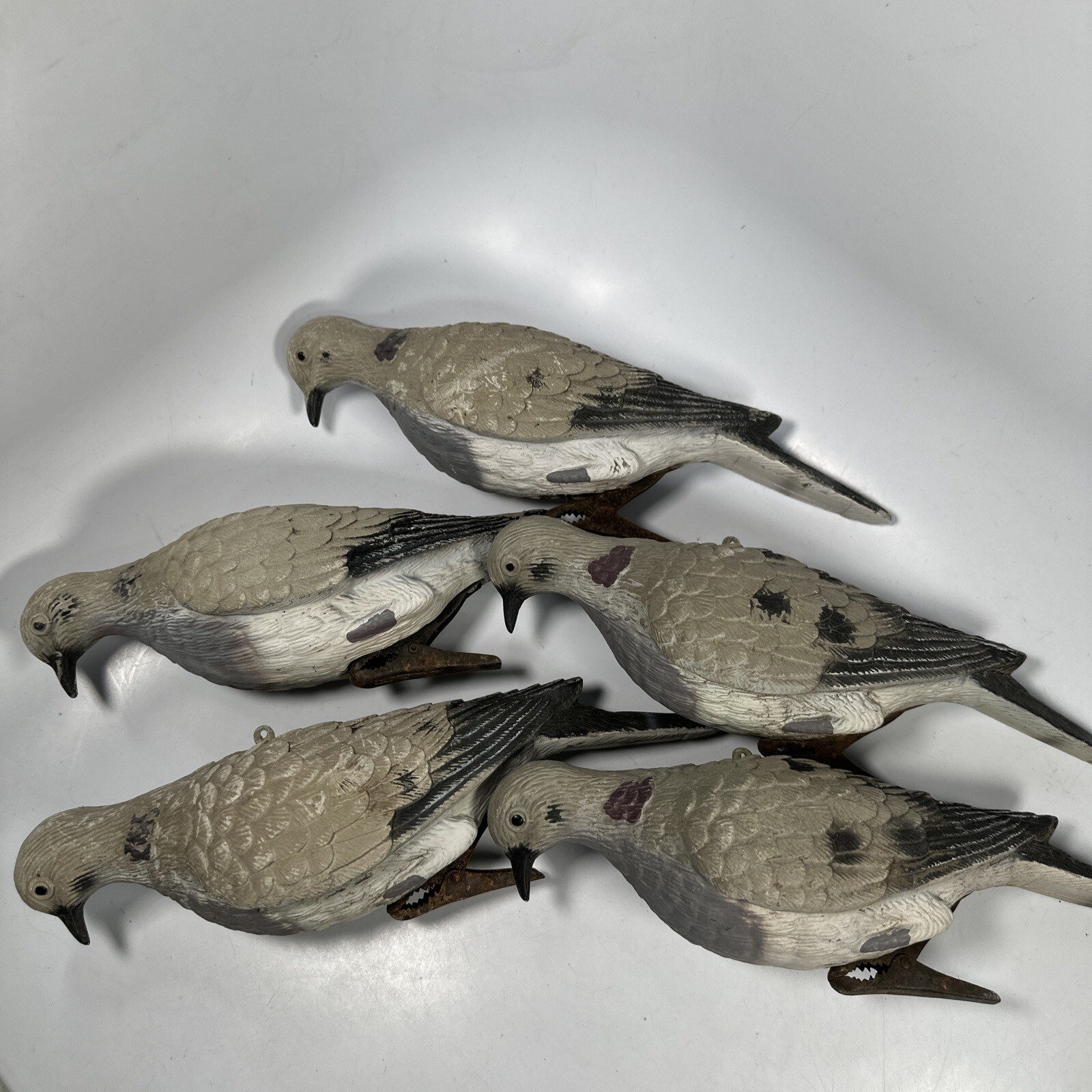 Expedite International Lot Of 5 Vintage ClipOn Dove Decoys eBay