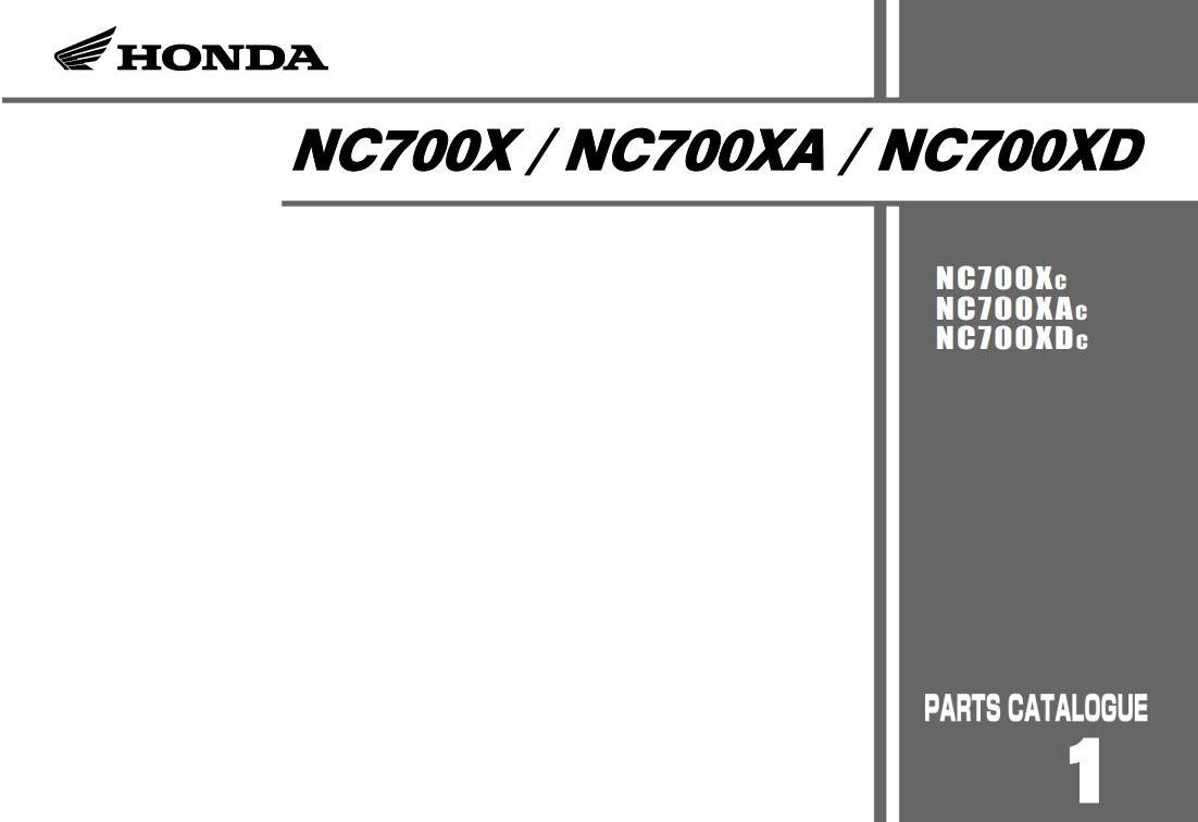Honda NC700X/XA/XD/S/SA/SD-C Motorcycle 2012-2013 Service