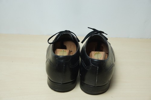 Zapatos de vestir Brooks Brothers Brooks ingleses negros punta de ala para hombre 9,5 Reino Unido 10,5 EE. UU. - Imagen 4 de 10