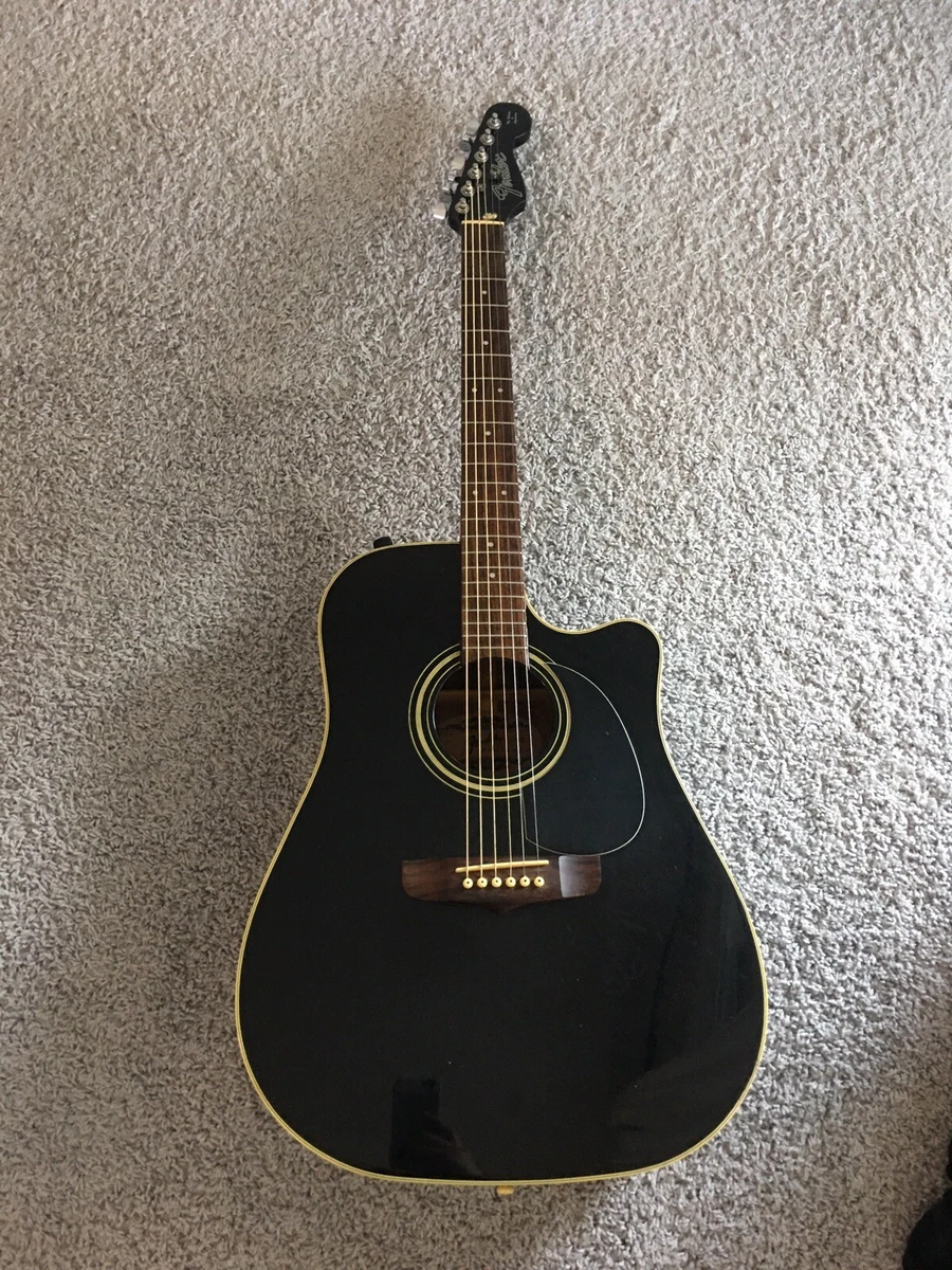 Fender La Brea California Series Black MIK Rare Vintage Acoustic