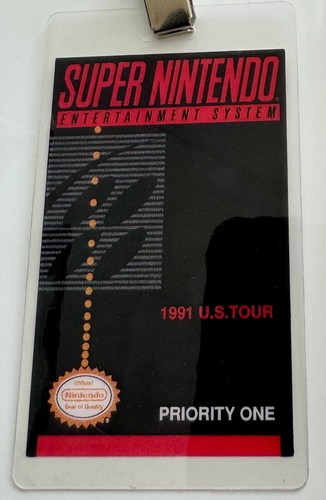 Nintendo Employee Badge | 1991 U.S. Tour Badge 🔥 VERY RARE