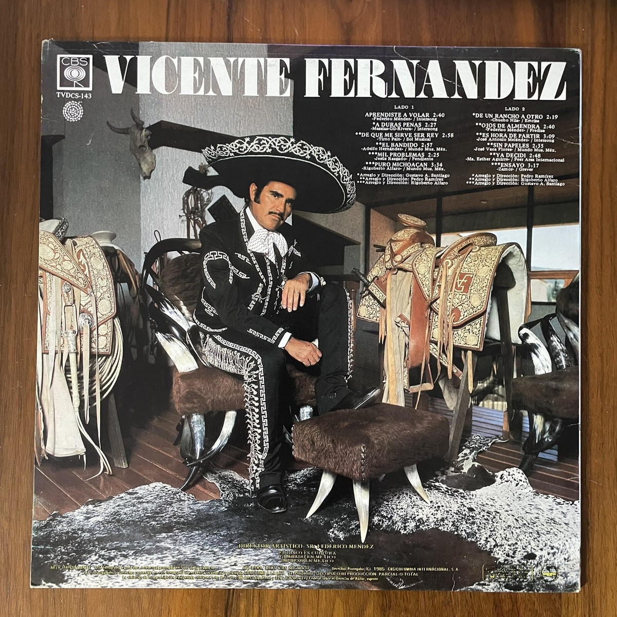 VICENTE FERNANDEZ - DE UN RANCHO A OTRO [LP VINYL] CBS Mexico 1985