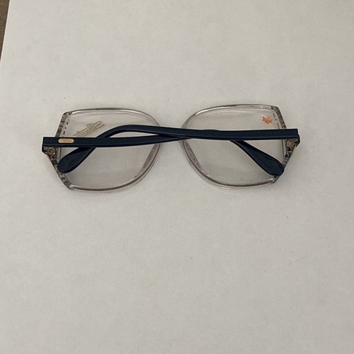 New Old Stock Audrey Hepburn Silhouette Blue & Clear Plastic Glasses 54-14-130 - 第 4/10 張圖片