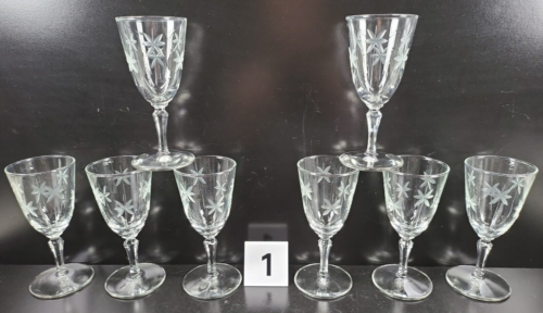 14 Pc Libbey Candlelight Wine Liquor Cocktail Glasses Set Vintage Cut Etched Lot - Picture 5 of 24
