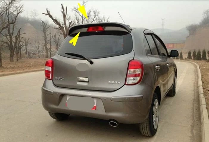 Wing Spoiler For 2011-2016 Nissan Micra March Factory Style Unpainted ABS - Image 3 of 4