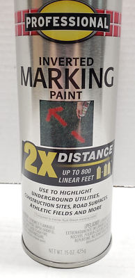 6 PK Rust-Oleum 266590 Pro 2x Inverted Marking Paint Fluorescent