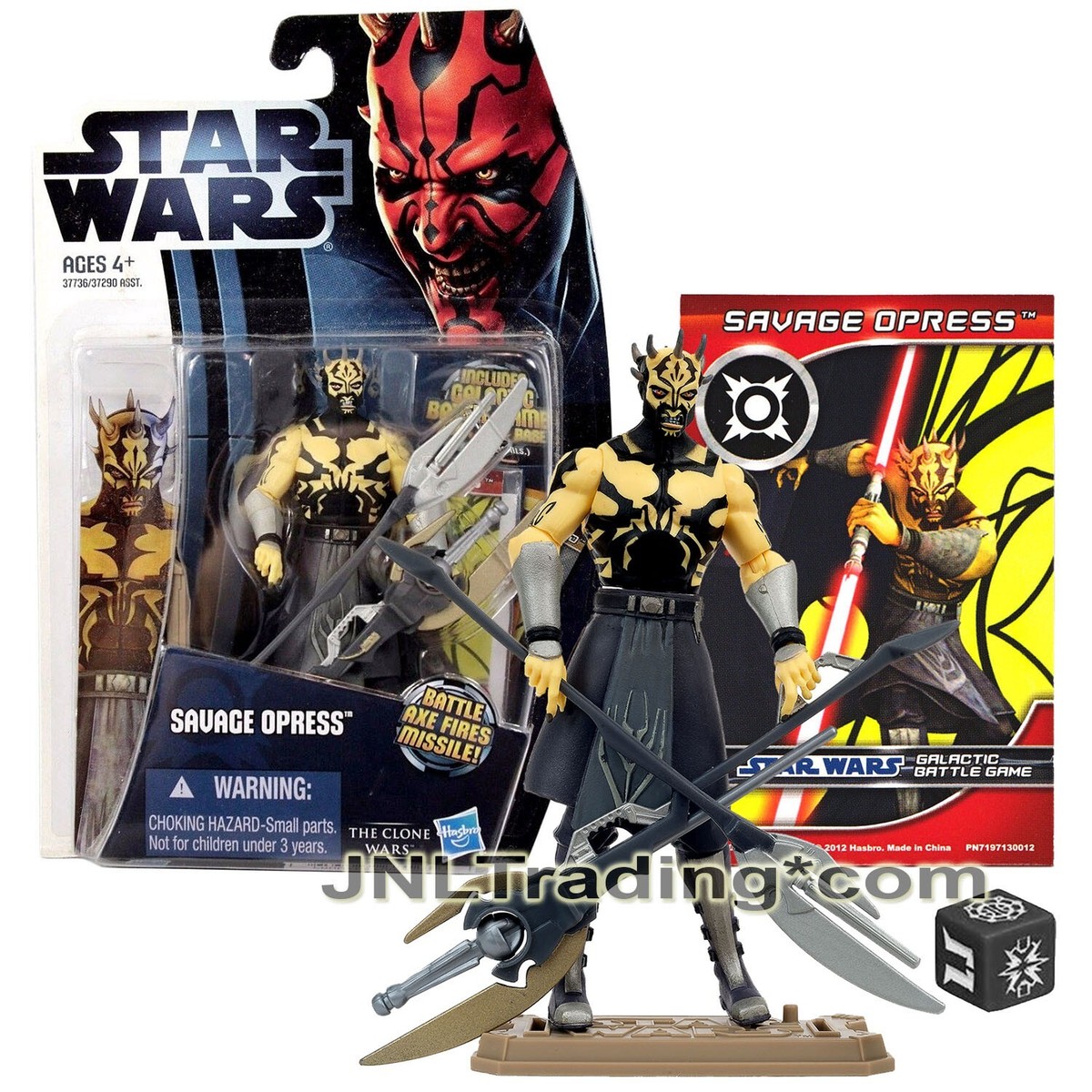 Year 2012 Star Wars The Clone Wars 4 Inch Figure SAVAGE OPRESS CW3