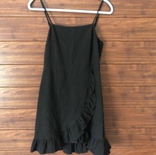 ASOS Wild Honey Black Ruffle Mini Dress | S