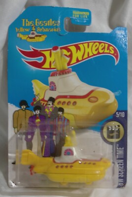 Hot Wheels Beatles Yellow Submarine – Die-Cast-Modell Im Maßstab 1:64, Ca. 7 Cm Lang, Offizielles Film-Merchandise