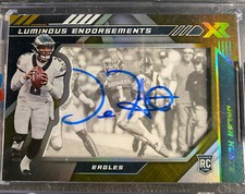 2020 PANINI XR jalen hurts 01/10 auto gold rc luminous endorsements SB LIX MVP