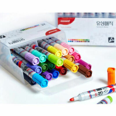 Monami Oil-Based Round Bullet Nib Magic Marker Magischer Marker 24 colors set