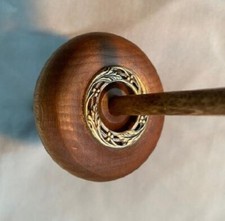 #2  Ornate Brass Filigree Drop Spindle Bottom...