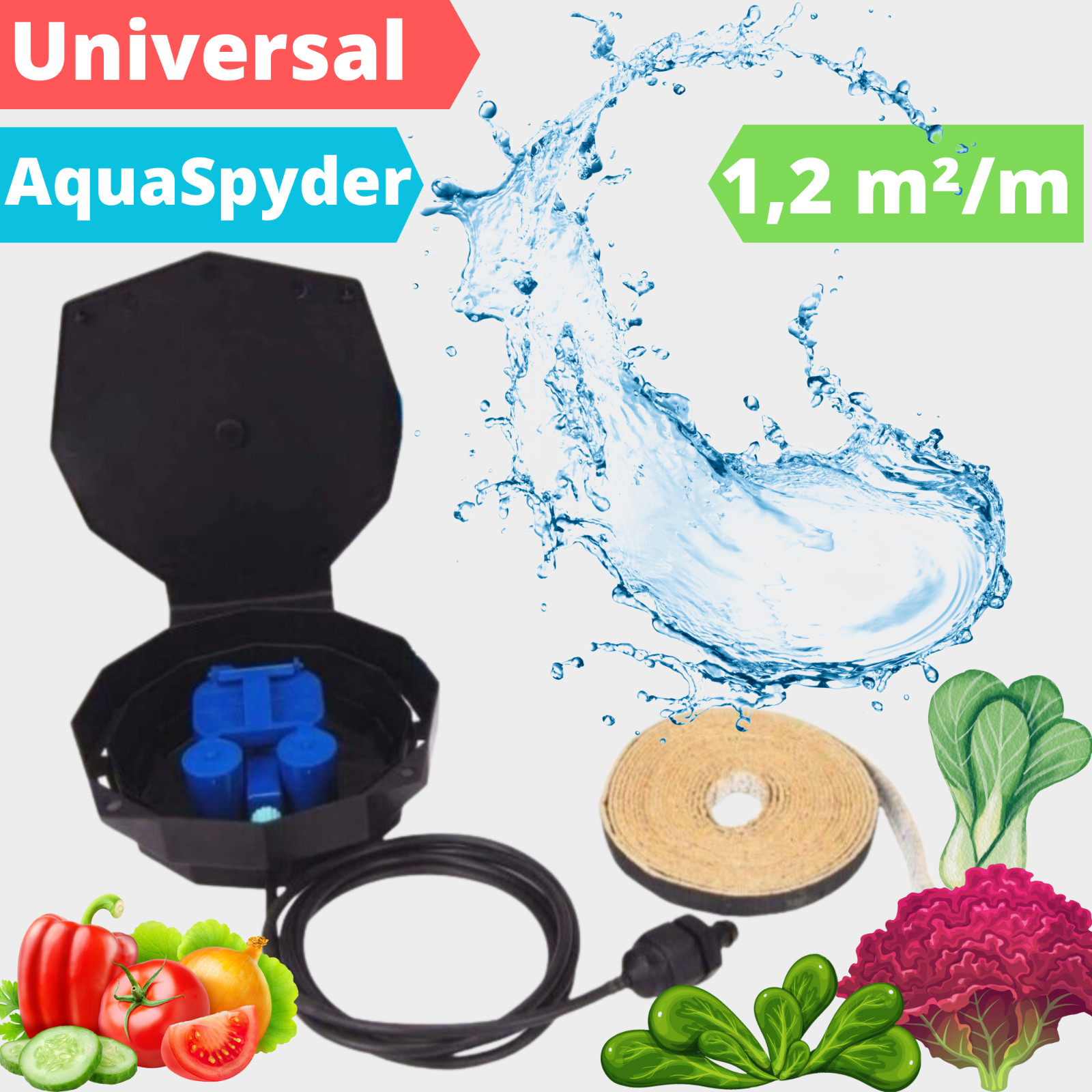 Aquabox Spyder Kit Riego Automático Sin Electricidad Huerto Balcón