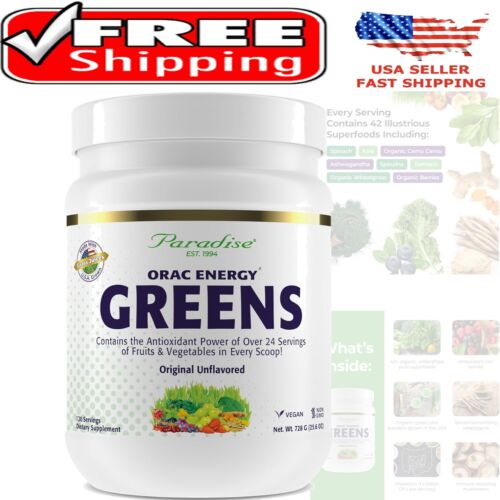ORAC Energy Greens Powder - 24 Servings of Fruits & Veggies in Berry Flavor