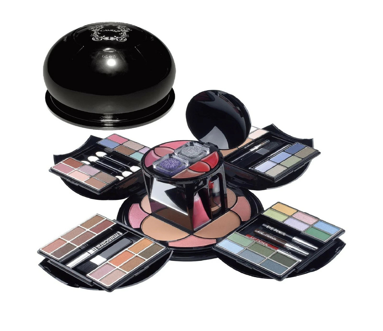 CAMEO GLOBE EYESHADOW LIP FACE CARRY ALL COMPLETE MAKEUP KIT