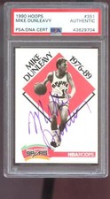1990-91 Hoops #351 Mike Dunleavy AUTO SIGNED Autograph Card PSA/DNA Basketball
