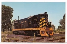 1957 - Nickel Plate EMD SD-9 #348 Ready for Work, Norwalk OH Railroad Postcard